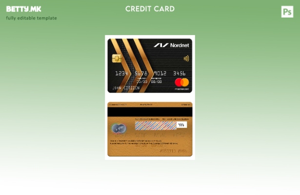 Модерен стил на шаблон за мастер картичка банка на Шведска Норднет АБ